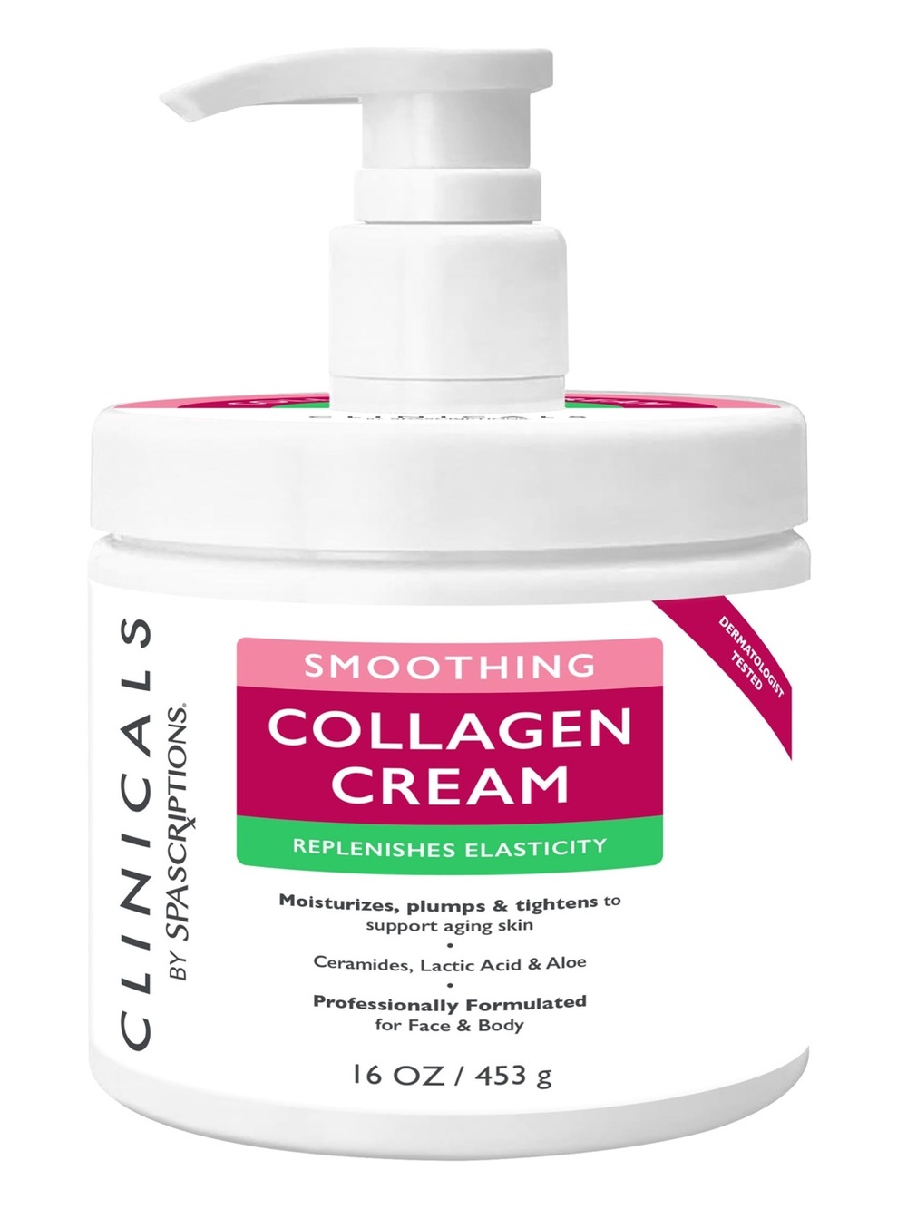 Spascriptions Smoothing Collagen Cream - Replesnishes Elasticity- 16 oz